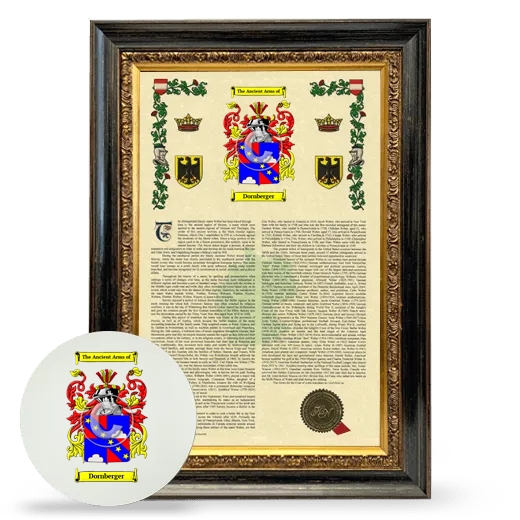 Dornberger Framed Armorial History and Mouse Pad - Heirloom