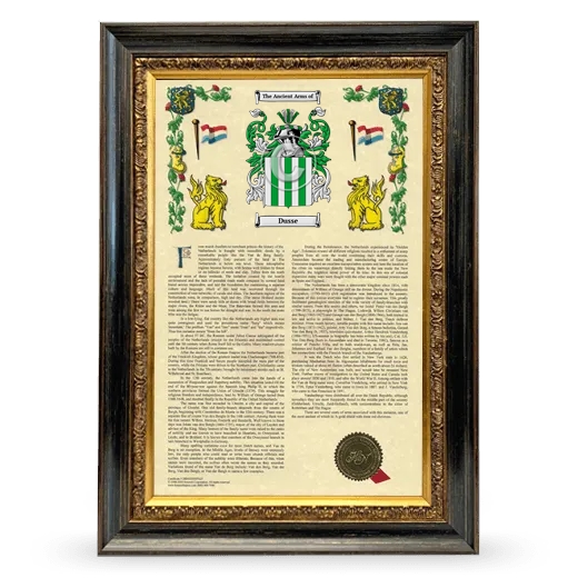 Dusse Armorial History Framed - Heirloom