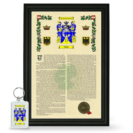 Thaler Framed Armorial History and Keychain - Black