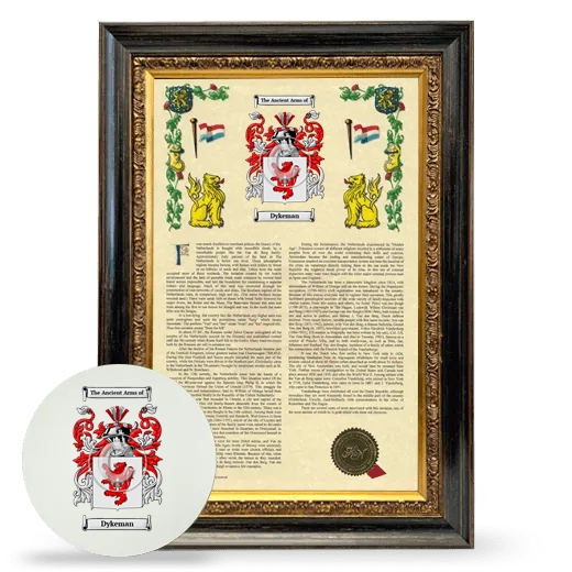 Dykeman Framed Armorial History and Mouse Pad - Heirloom