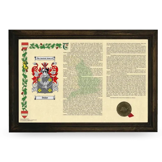 Daine Armorial Landscape Framed - Brown