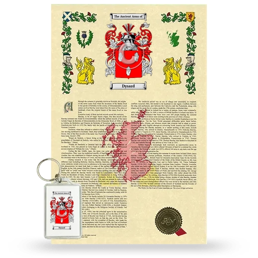 Dysard Armorial History and Keychain Package