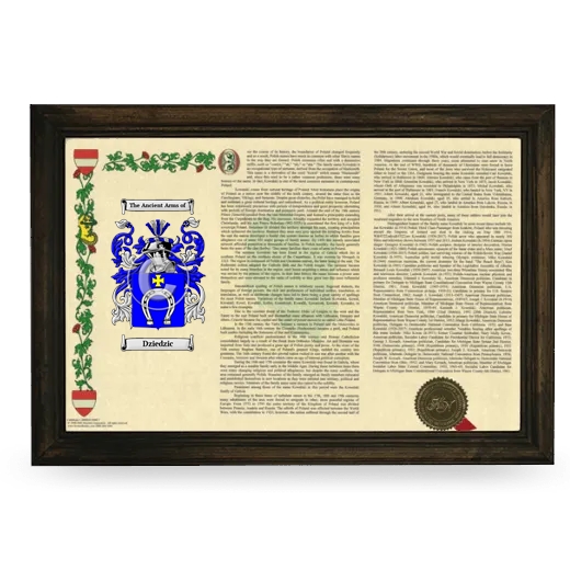 Dziedzic Armorial Landscape Framed - Brown