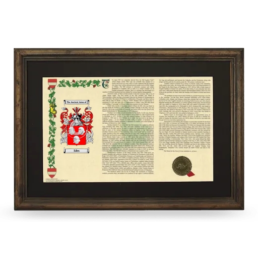 Edes Deluxe Armorial Landscape Framed - Brown