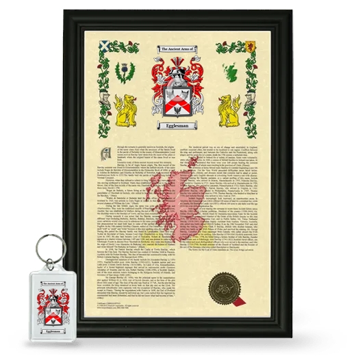 Egglesman Framed Armorial History and Keychain - Black