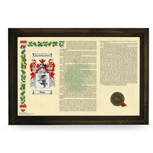 Eberz Armorial Landscape Framed - Brown