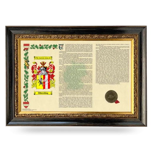 Ebbershlag Armorial Landscape Framed - Heirloom