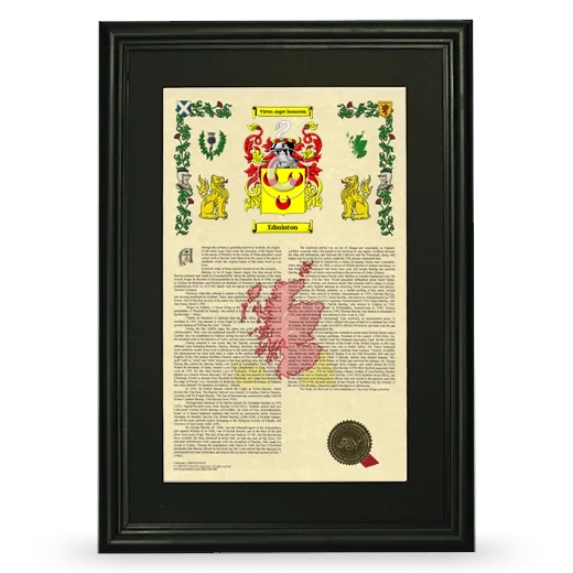 Edminton Deluxe Armorial Framed - Black