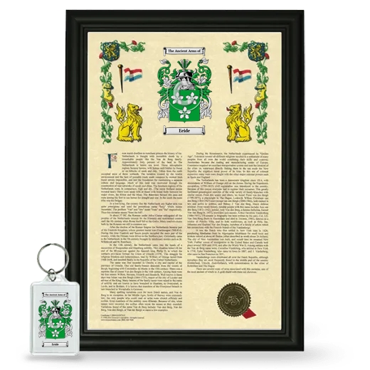 Eeide Framed Armorial History and Keychain - Black