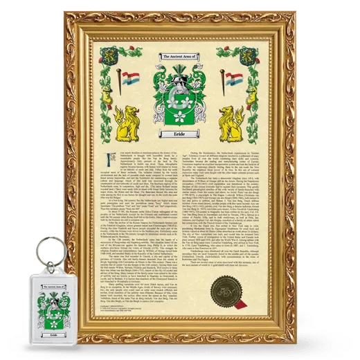 Eeide Framed Armorial History and Keychain - Gold