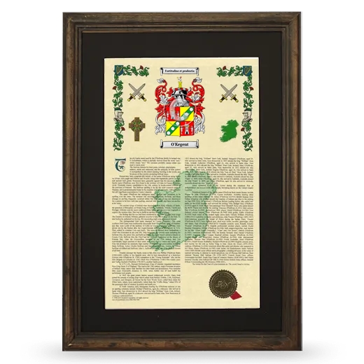 O'Kegent Deluxe Armorial Framed - Brown