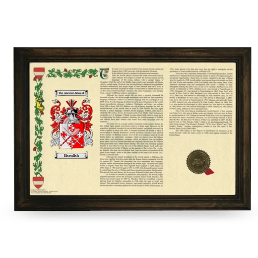 Eisenfish Armorial Landscape Framed - Brown