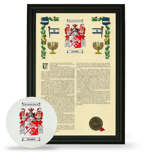 Eisenfish Framed Armorial History and Mouse Pad - Black