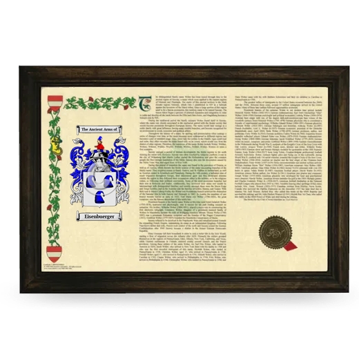 Eisenbuerger Armorial Landscape Framed - Brown