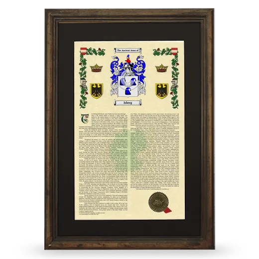 Isberg Deluxe Armorial Framed - Brown