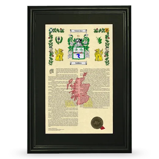 Ealders Deluxe Armorial Framed - Black