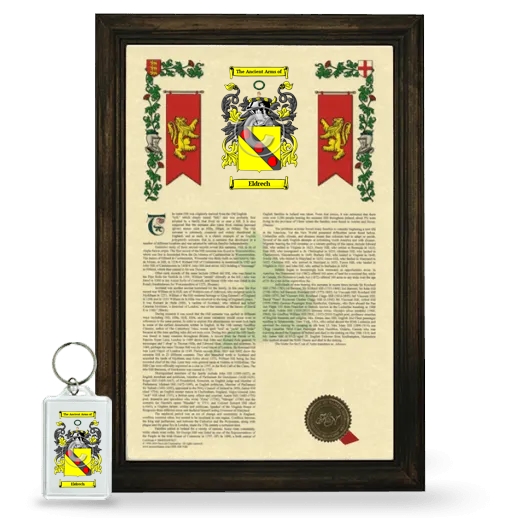 Eldrech Framed Armorial History and Keychain - Brown