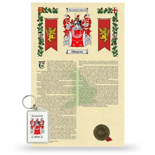 Elkingtom Armorial History and Keychain Package