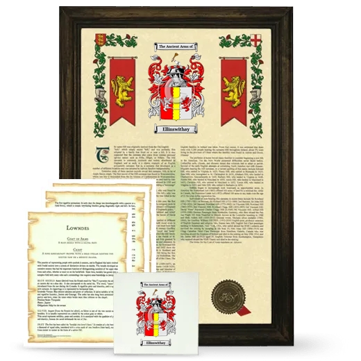 Ellinswithay Framed Armorial, Symbolism and Large Tile - Brown