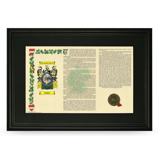 Ammer Deluxe Armorial Landscape Framed- Black