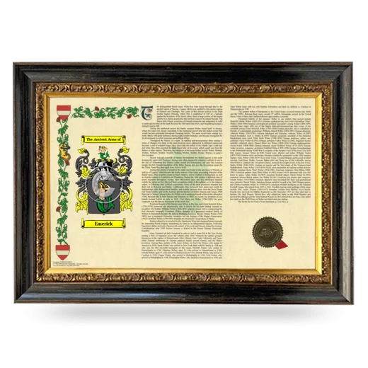 Emerick Armorial Landscape Framed - Heirloom