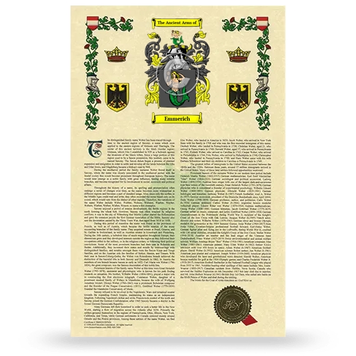 Emmerich Armorial History with Coat of Arms
