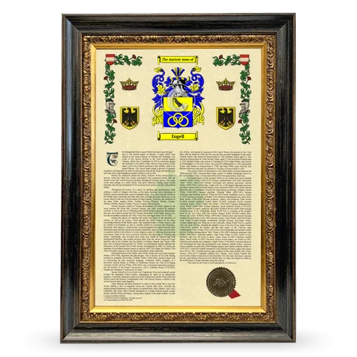 Engell Armorial History Framed - Heirloom