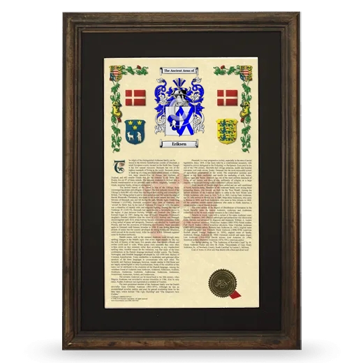 Eriksen Deluxe Armorial Framed - Brown