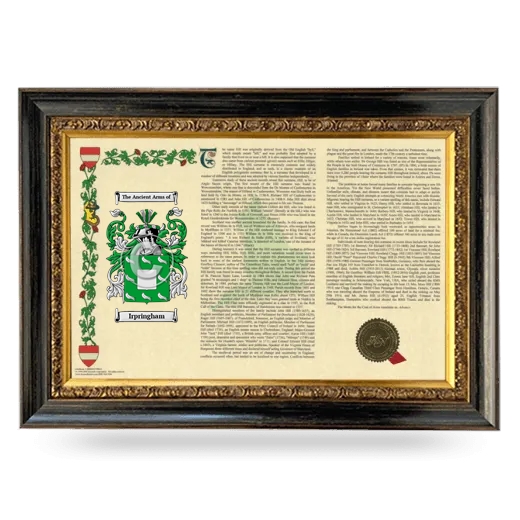 Irpringham Armorial Landscape Framed - Heirloom