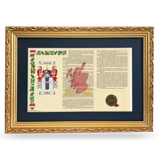 Irskine Deluxe Armorial Landscape Framed - Gold