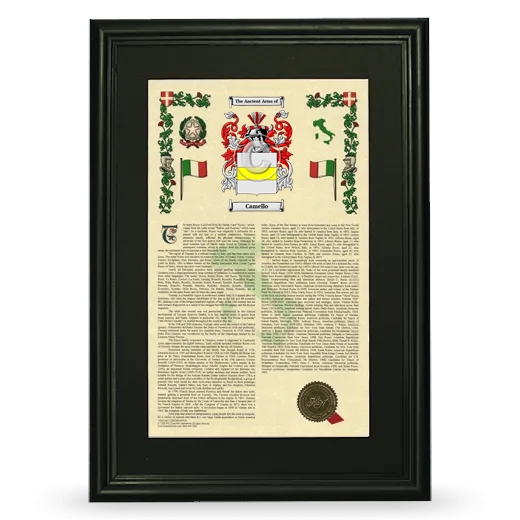 Camello Deluxe Armorial Framed - Black