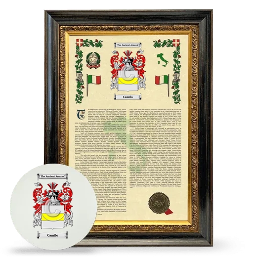 Camilo Framed Armorial History and Mouse Pad - Heirloom