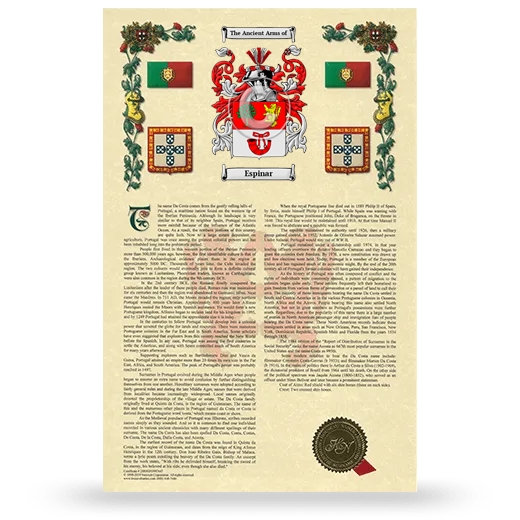 Espinar Armorial History with Coat of Arms