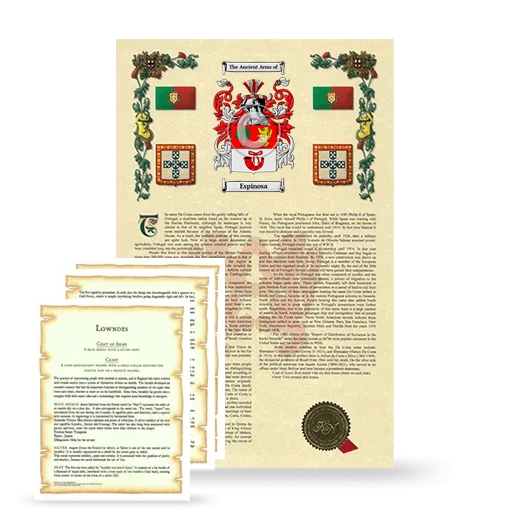 Espinosa Armorial History and Symbolism package