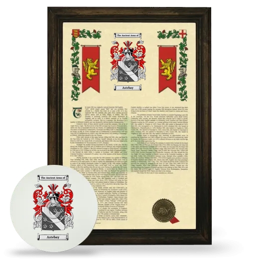 Astebay Framed Armorial History and Mouse Pad - Brown