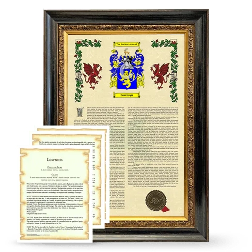 Eavensyn Framed Armorial History and Symbolism - Heirloom