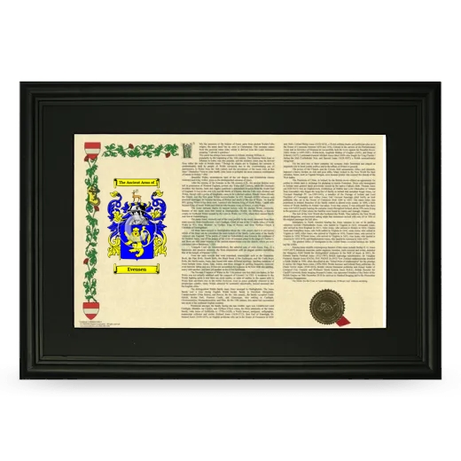 Evensen Deluxe Armorial Landscape Framed- Black