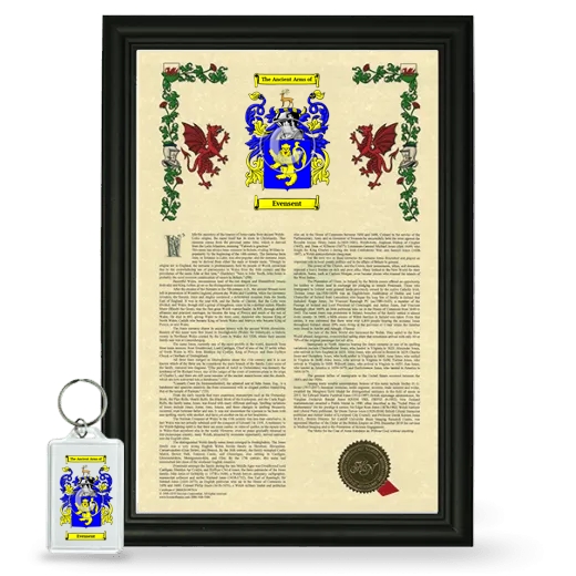 Evensent Framed Armorial History and Keychain - Black