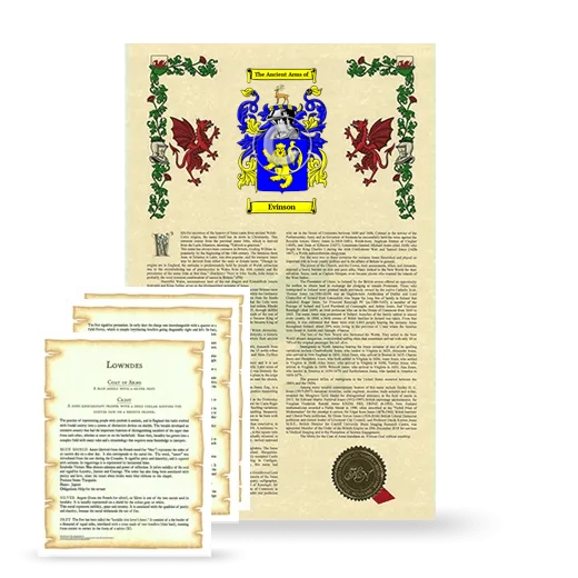 Evinson Armorial History and Symbolism package