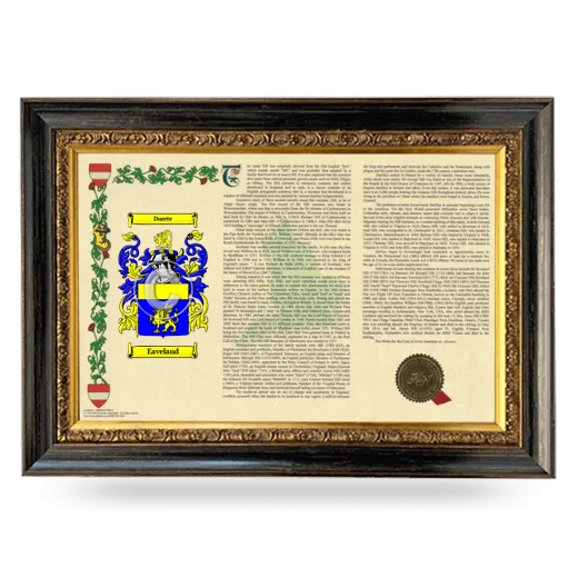 Eaveland Armorial Landscape Framed - Heirloom