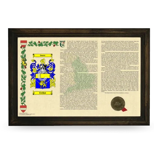 Evelint Armorial Landscape Framed - Brown