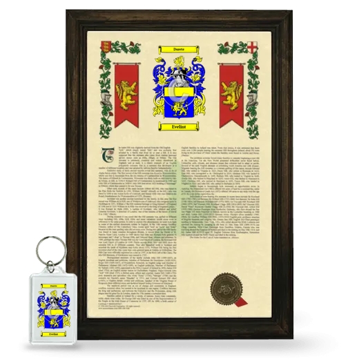 Evelint Framed Armorial History and Keychain - Brown