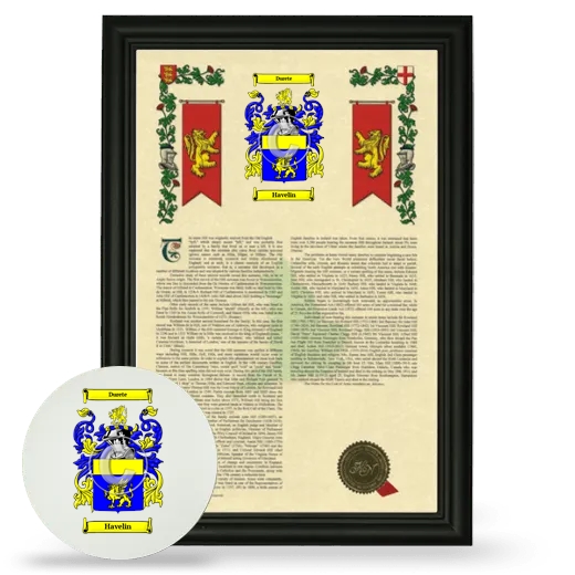 Havelin Framed Armorial History and Mouse Pad - Black