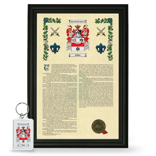 Evhen Framed Armorial History and Keychain - Black