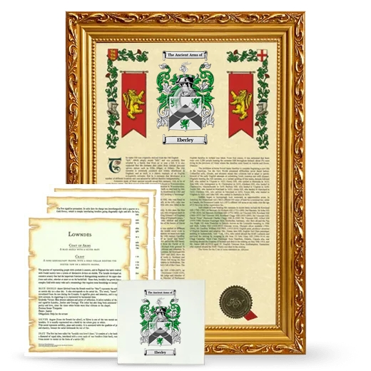 Eberley Framed Armorial, Symbolism and Large Tile - Gold