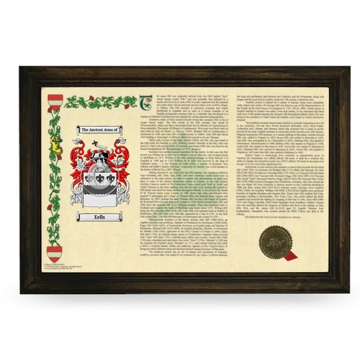 Eells Armorial Landscape Framed - Brown