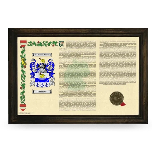 Fabricius Armorial Landscape Framed - Brown