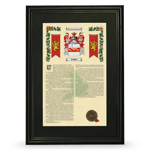 Faddale Deluxe Armorial Framed - Black