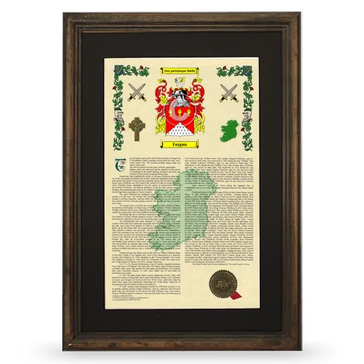 Faygan Deluxe Armorial Framed - Brown