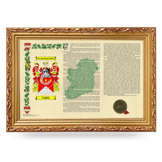 Feighin Armorial Landscape Framed - Gold